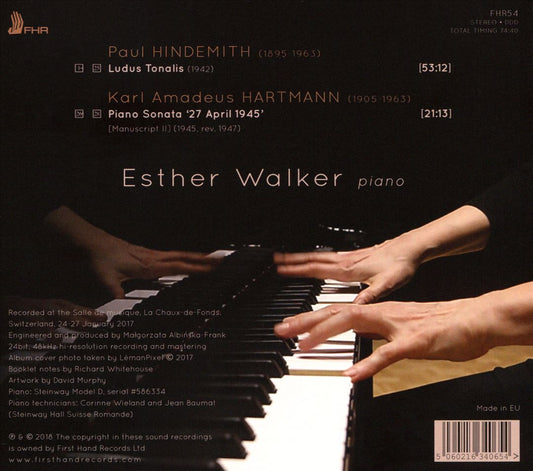 Hindemith: Ludus Tonalis; K.A. Hartmann: Piano Sonata '27 April 1945' cover art