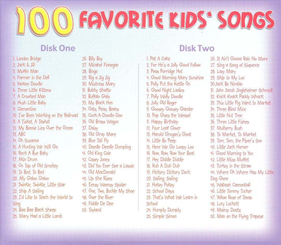 100 Favorite Kids Songs cover art