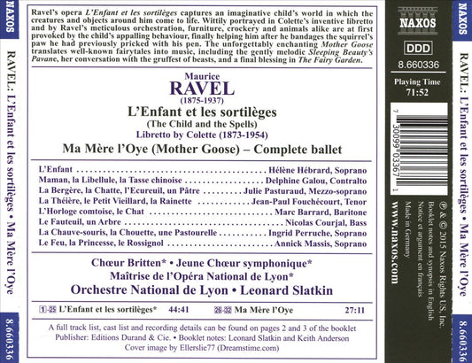 Ravel: L'Enfant et les Sortileges; Ma Mère l'Oye - Complete Ballet cover art