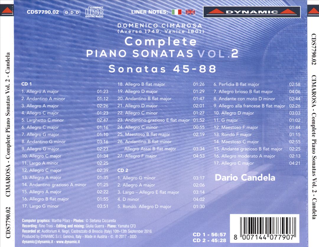 Cimarosa: Complete Piano Sonatas, Vol. 2 cover art