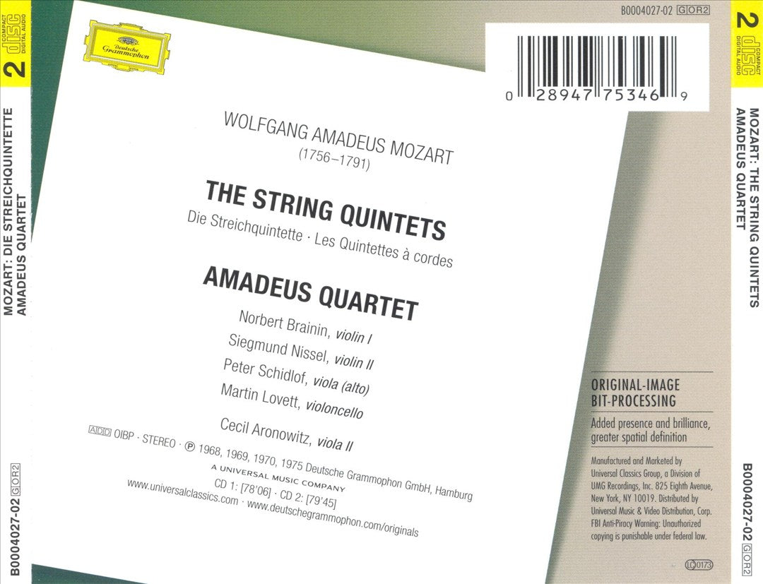 Mozart: The String Quintets cover art