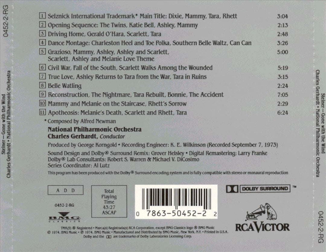 Gone with the Wind: Max Steiner's Classic film Score cover art
