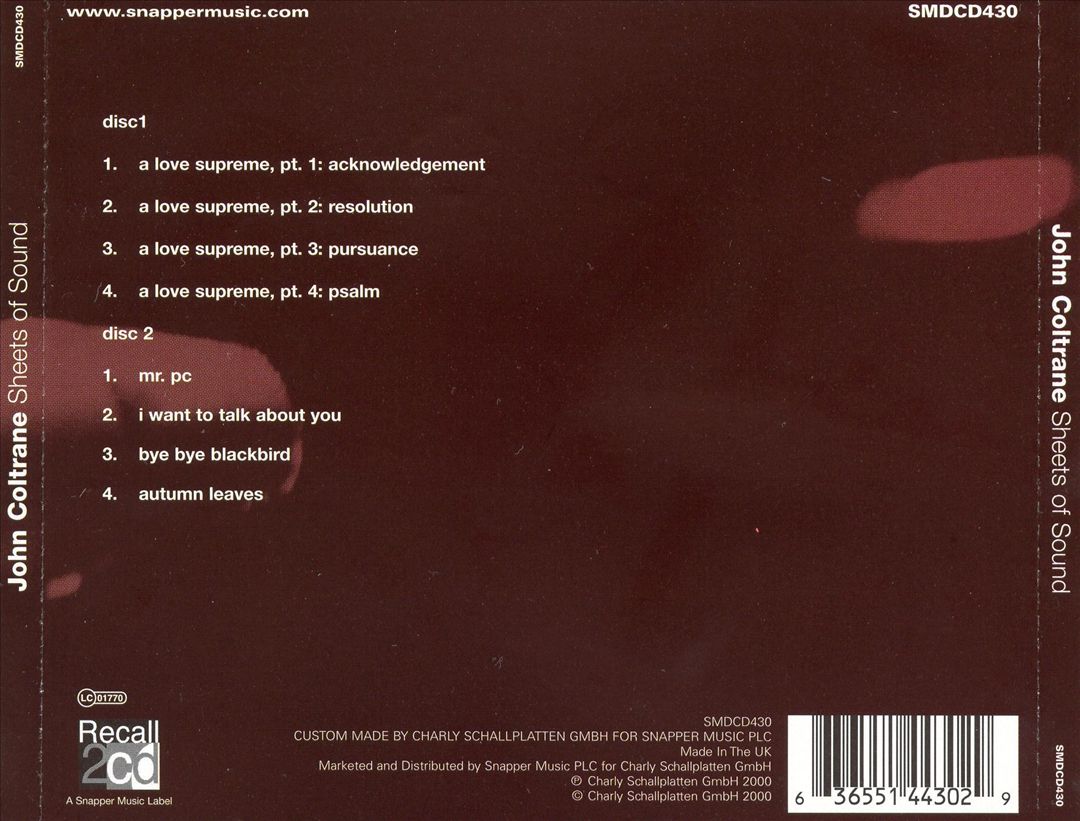 Sheets of Sound cover art