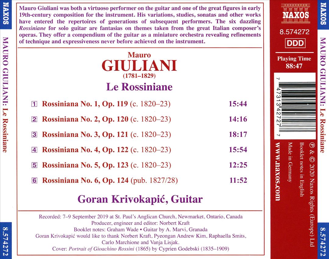 Mauro Giuliani: Rossiniana cover art