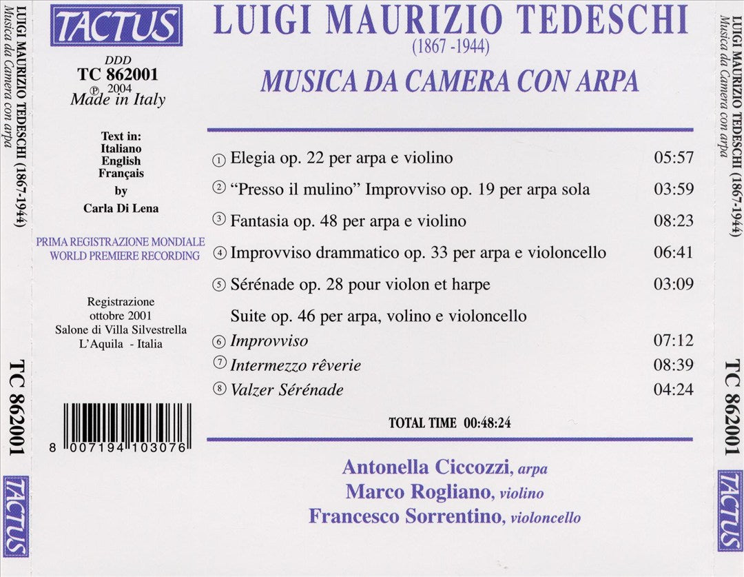 Luigi Maurizio Tedeschi: Musica da Camera con Arpa cover art