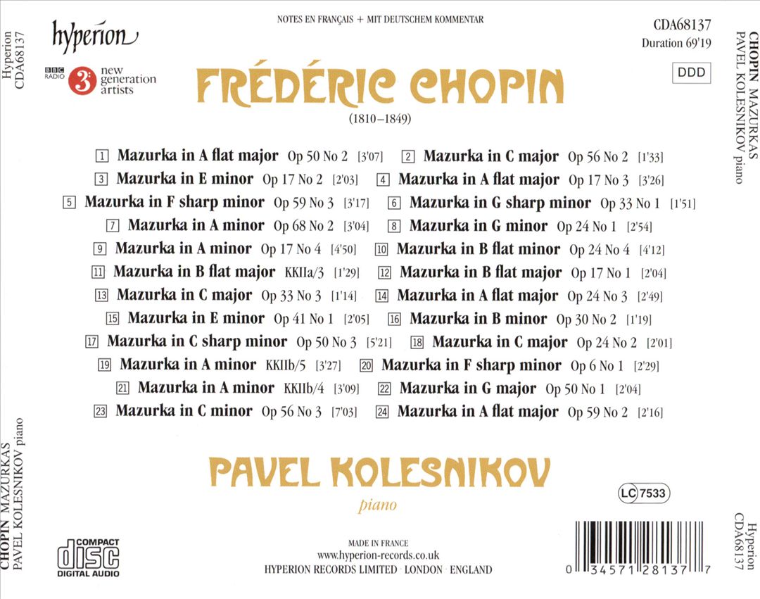 Chopin: Mazurkas cover art