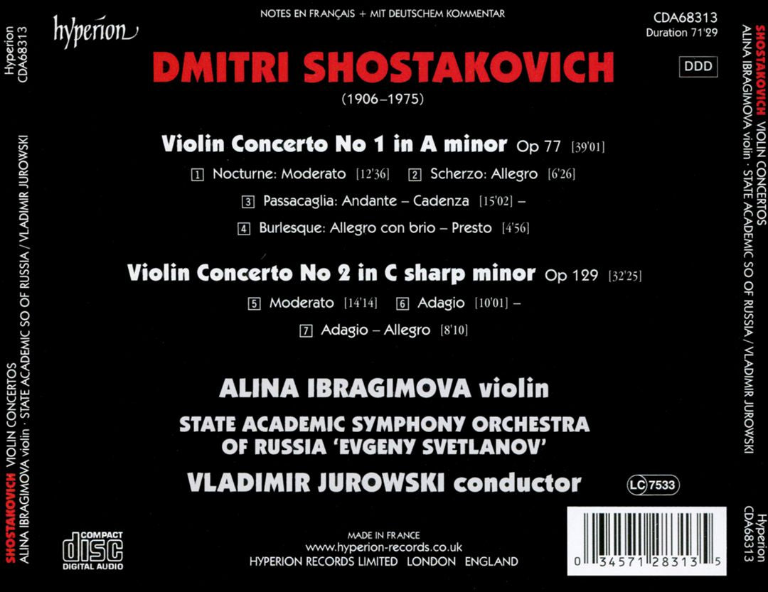 Shostakovich: Violin Concertos cover art