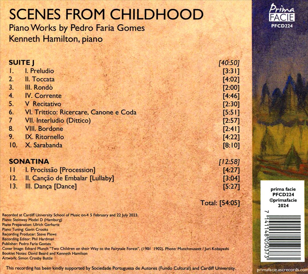 Scenes from Childhood: Piano Works by Pedro Faria Gomes cover art
