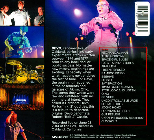 Hardcore Devo Live! cover art