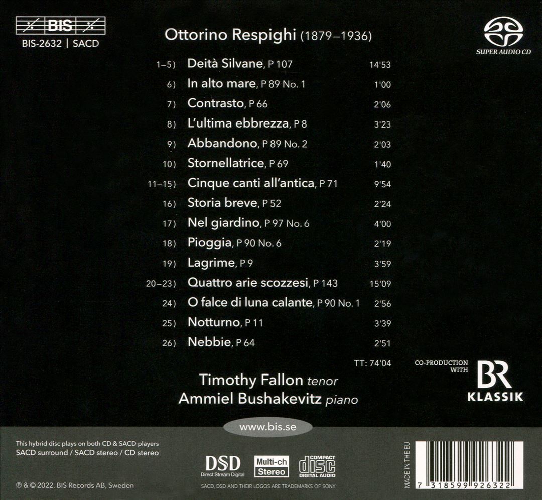 Crepuscolo: Songs by Ottorino Respighi cover art
