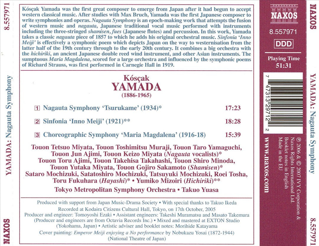 Kósçak Yamada: Naguta Symphony; Inno Meiji; Maria Magdalena cover art