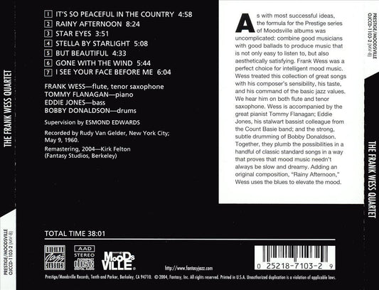 Frank Wess Quartet cover art