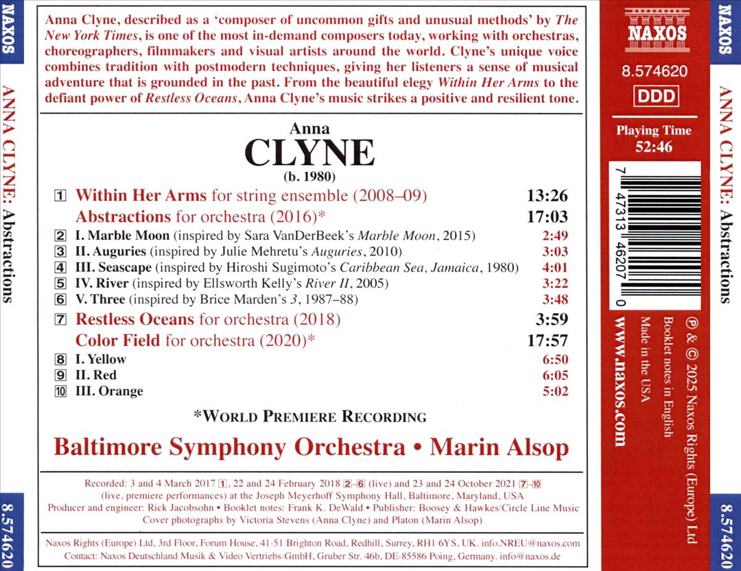 Anna Clyne: Abstractions cover art