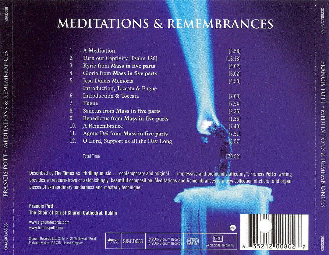 Meditations & Remembrances cover art
