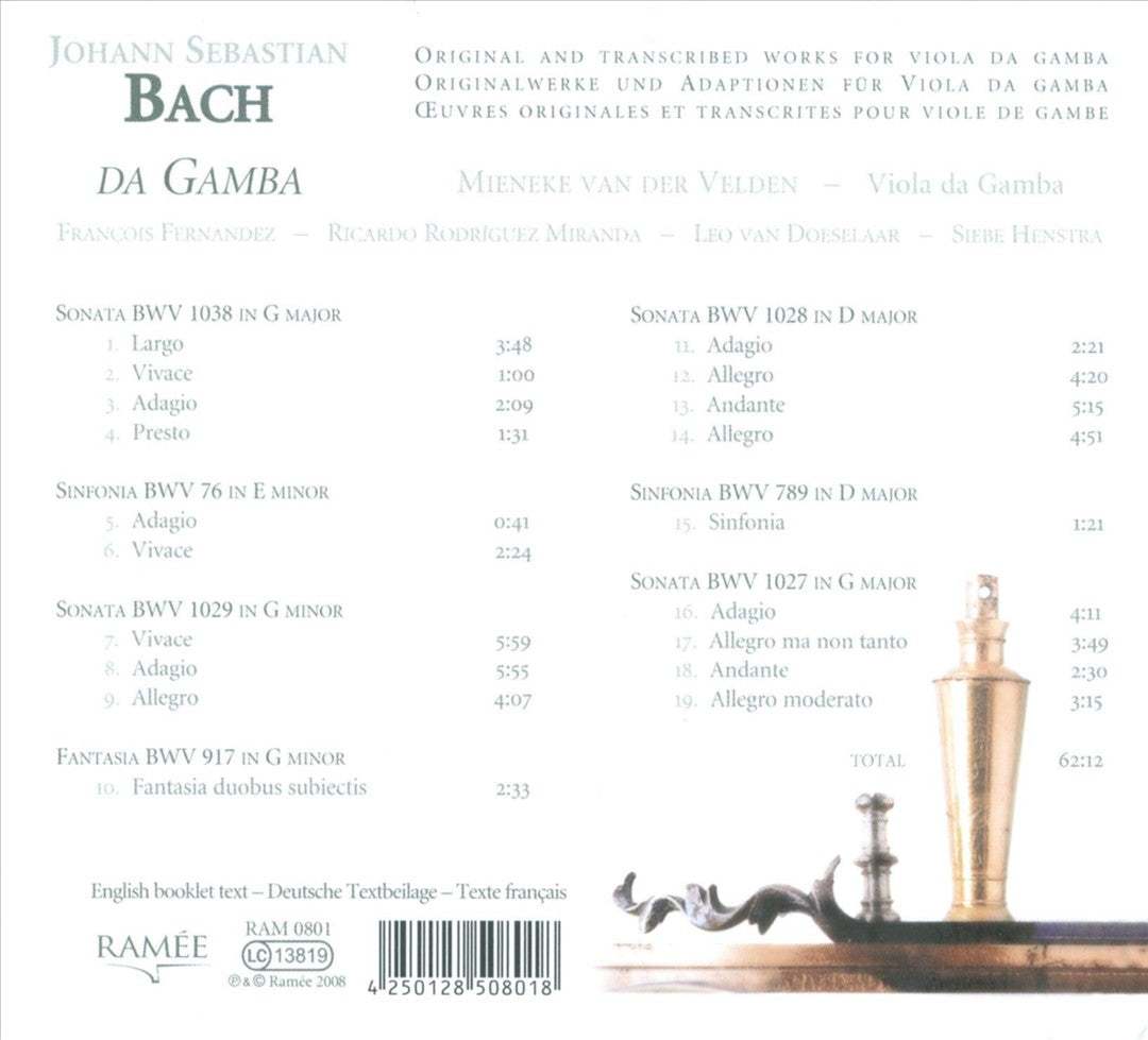 Bach: Da Gamba cover art