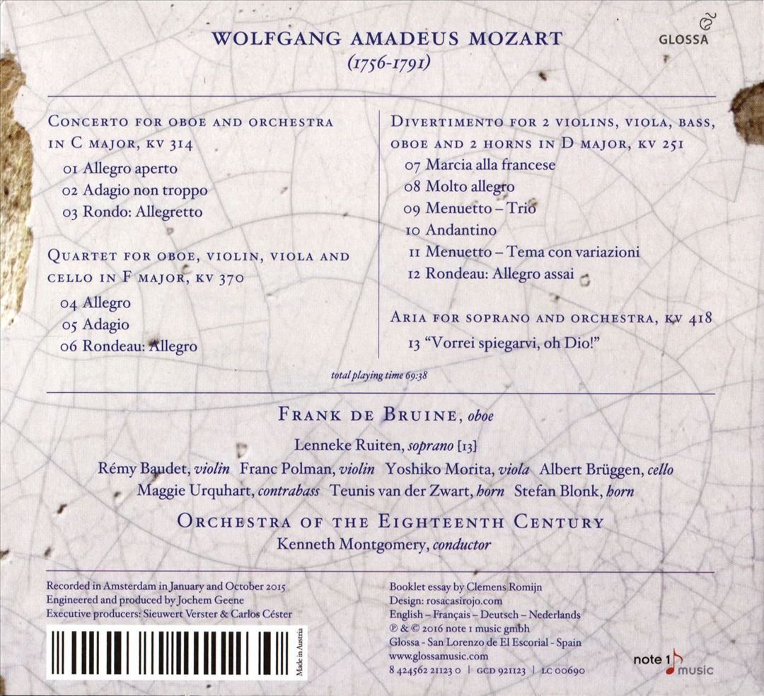Wolfgang Amadeus Mozart: The Oboe Concerto; Other Works for Oboe cover art
