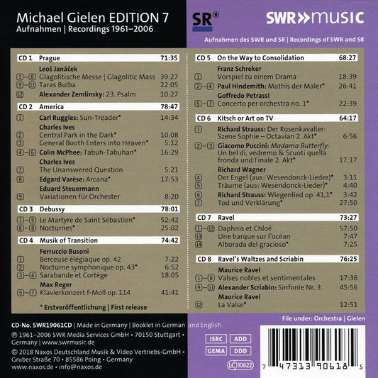 Michael Gielen: Edition, Vol. 7 - 1961-2006 cover art