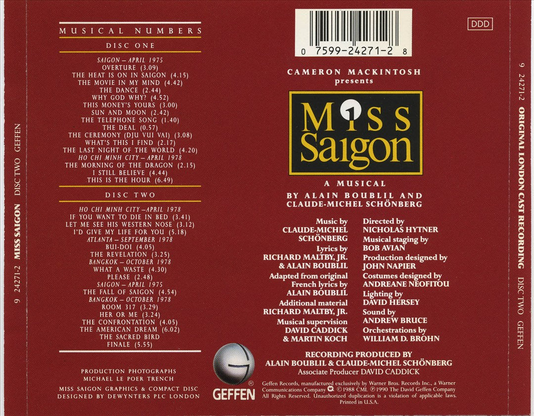 Miss Saigon [Original London Cast Recording] cover art