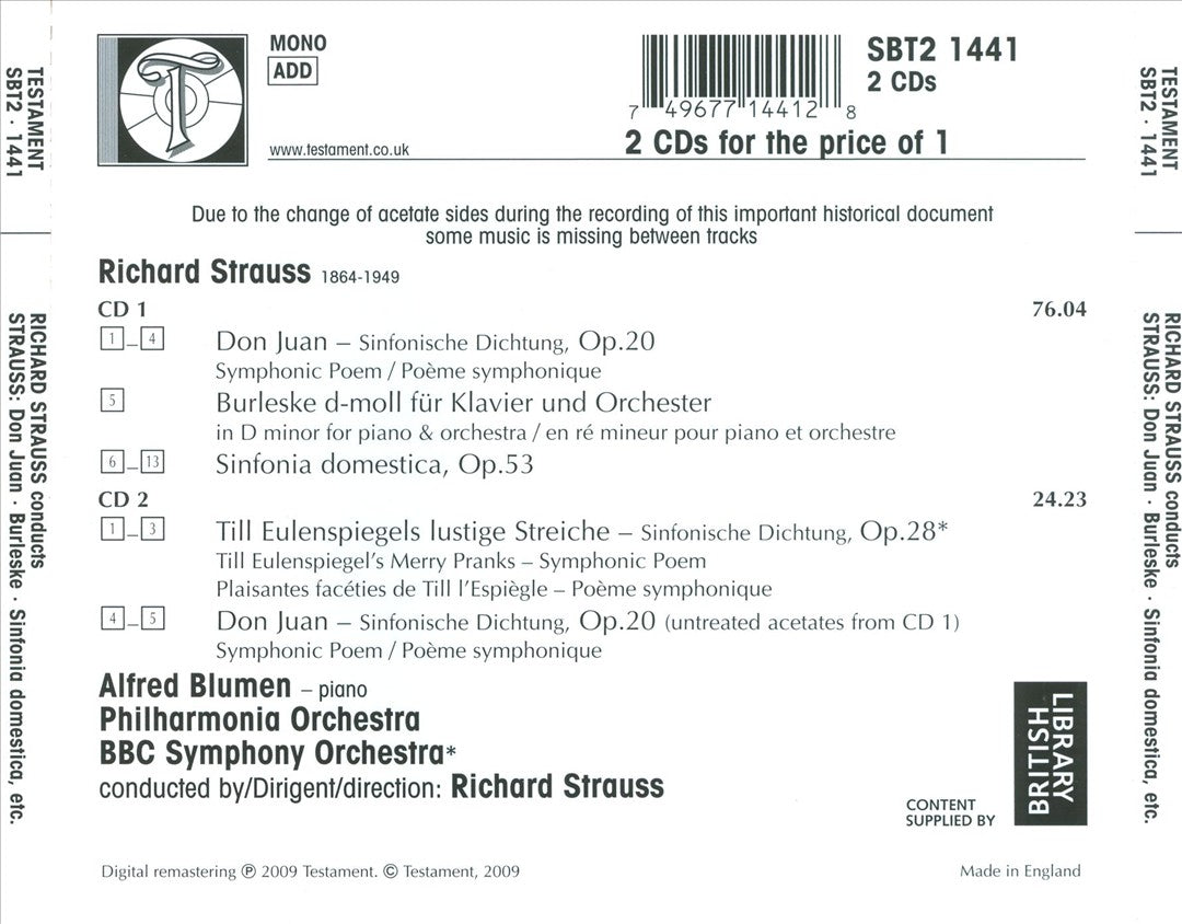 Richard Strauss: The Last Concerts cover art