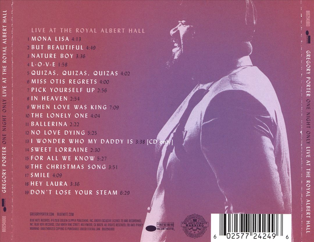 One Night Only: Live at the Royal Albert Hall cover art