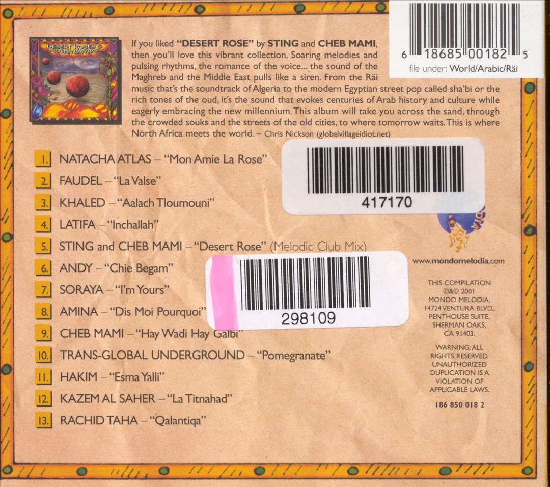 Desert Roses and Arabian Rhythms, Vol. 1 cover art