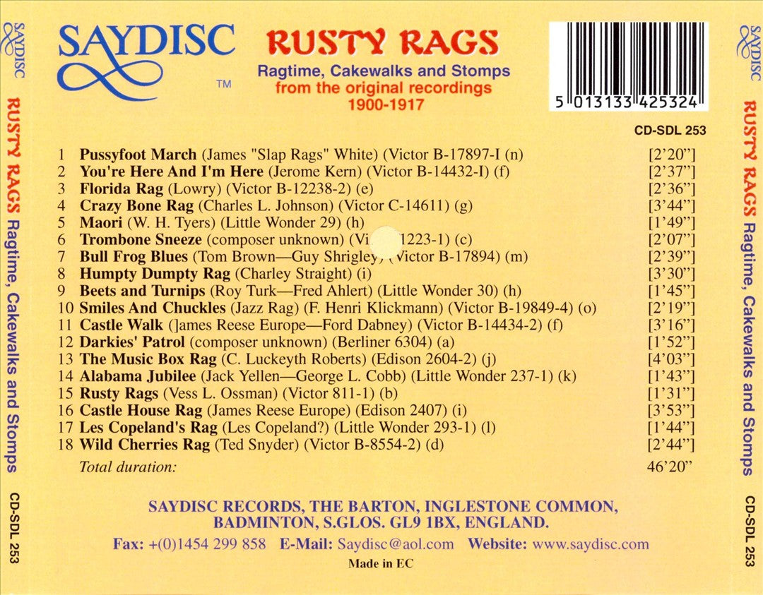 Rusty Rags: Ragtime Cakewalks & Stomps  cover art