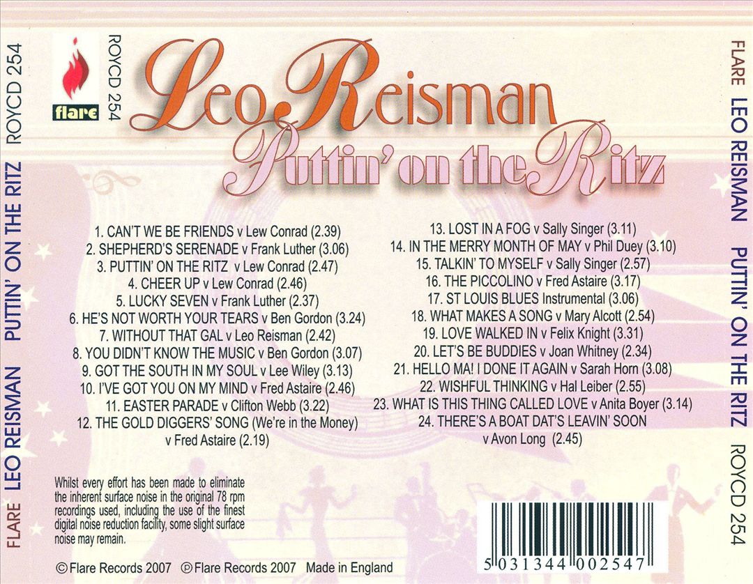 Puttin' on the Ritz cover art