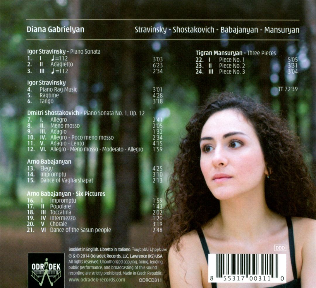 Stravinsky, Shostakovich, Babajanyan, Mansuryan cover art