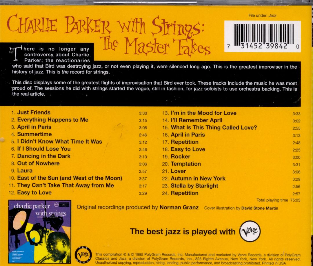 Charlie Parker with Strings: Complete Master Takes cover art