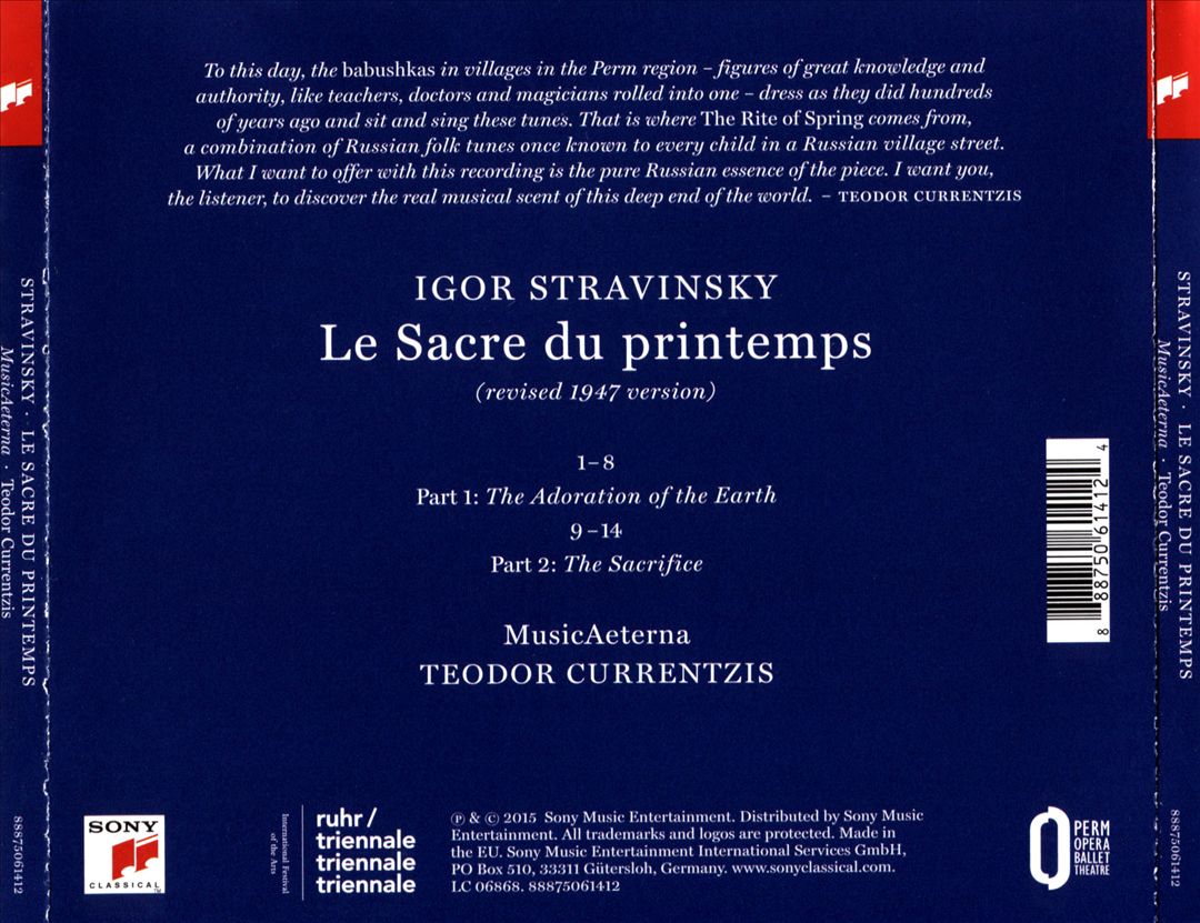 Stravinsky: Le Sacre du printemps cover art