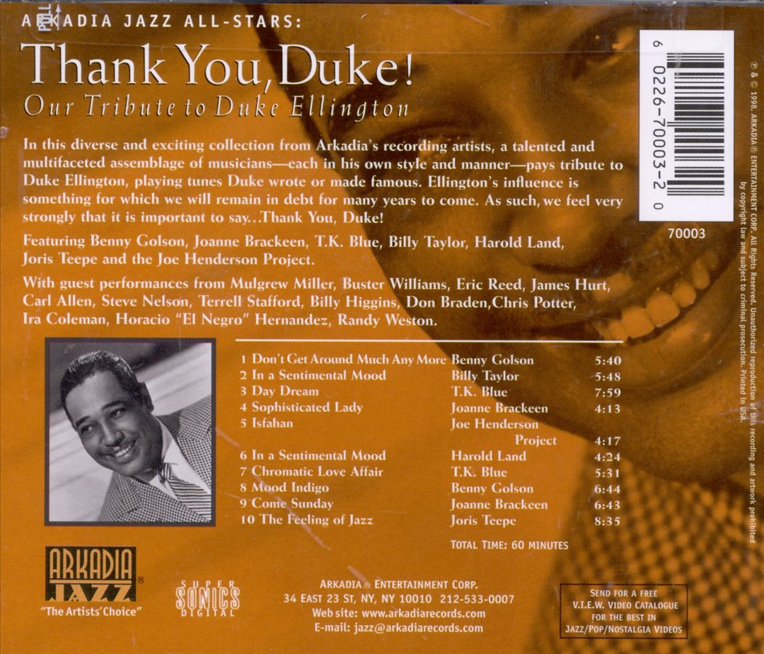 Thank You, Duke! Our Tribute To Ellington cover art