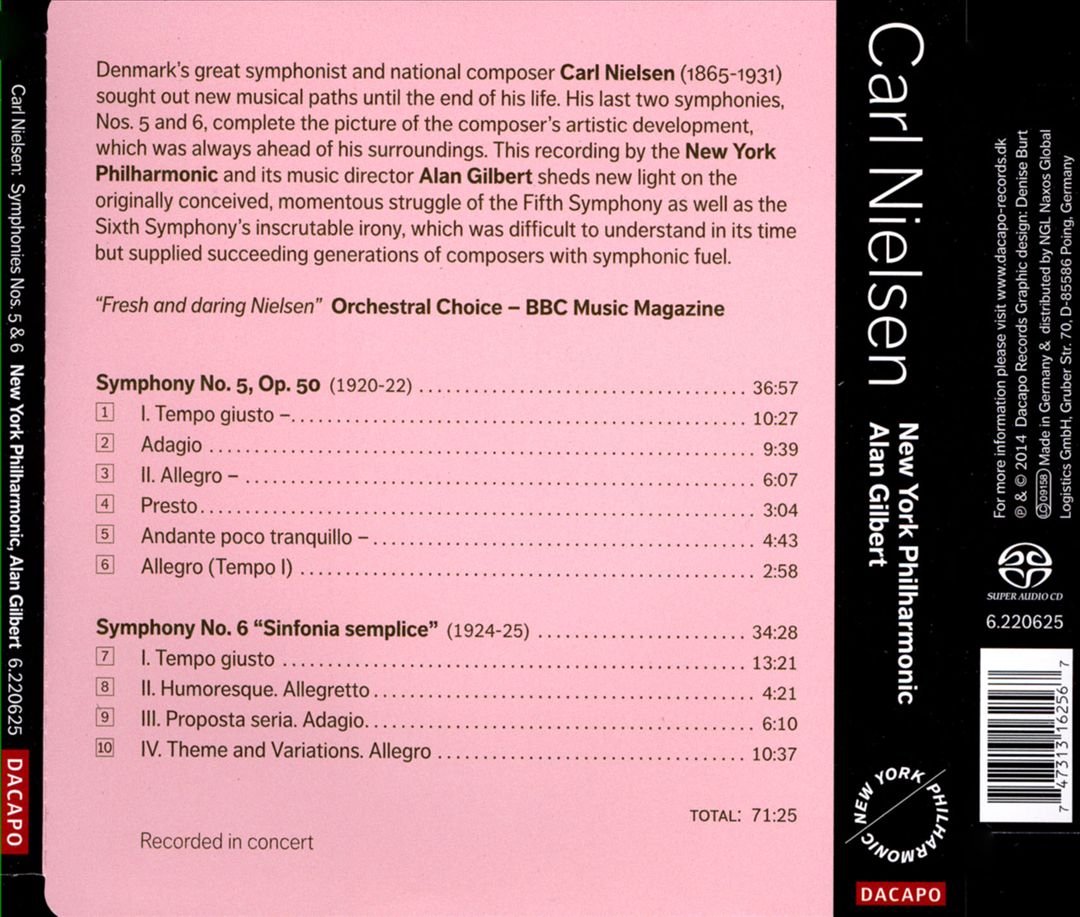 Carl Nielsen: Symphonies Nos. 5 & 6 cover art