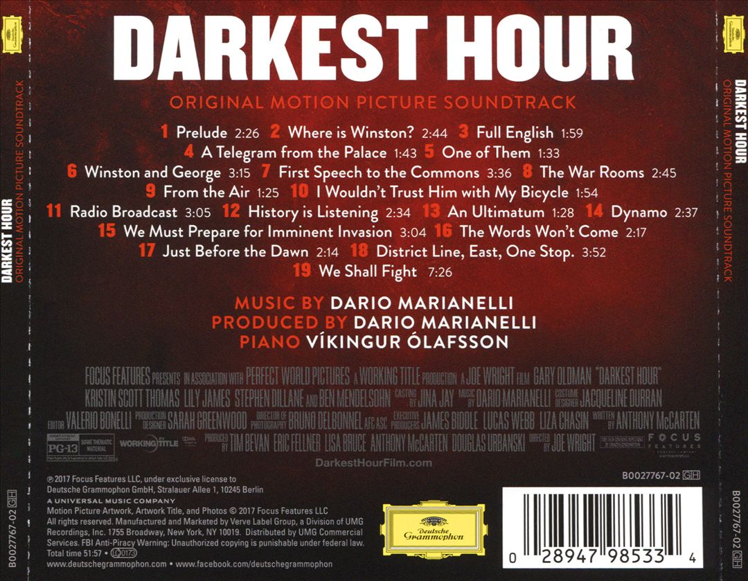 Darkest Hour [Original Motion Picture Soundtrack] cover art