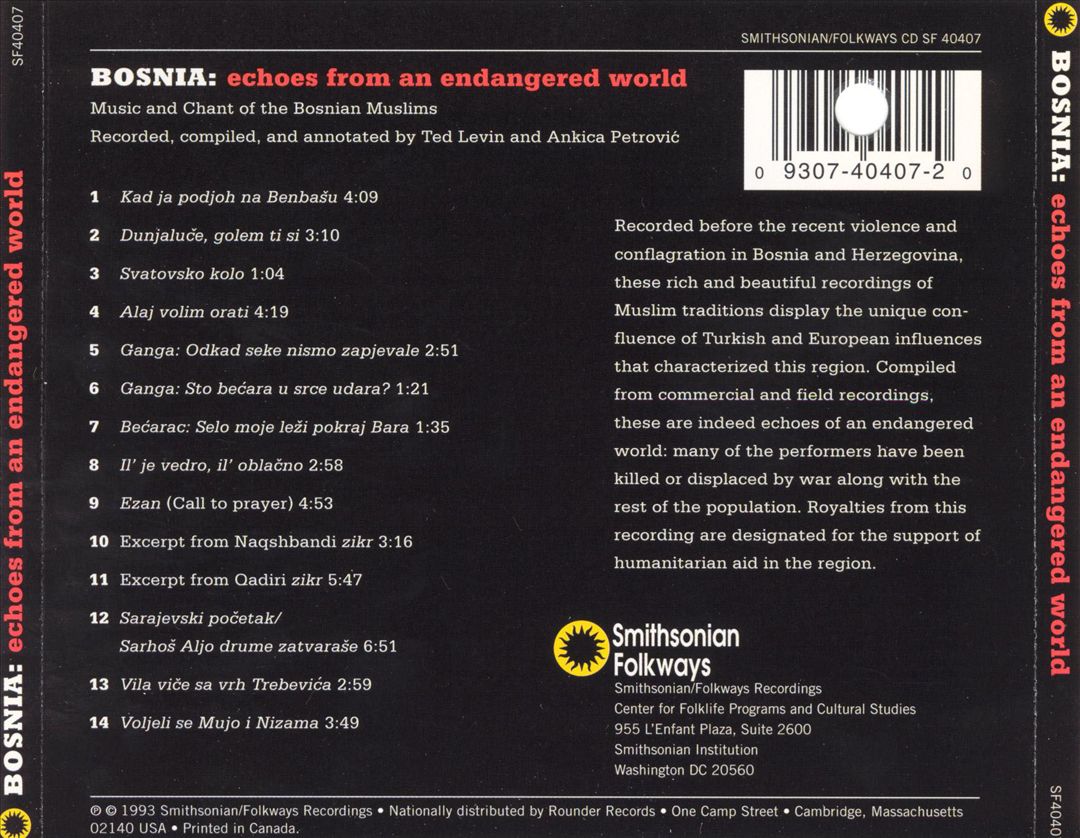 Bosnia: Echoes from an Endangered World cover art