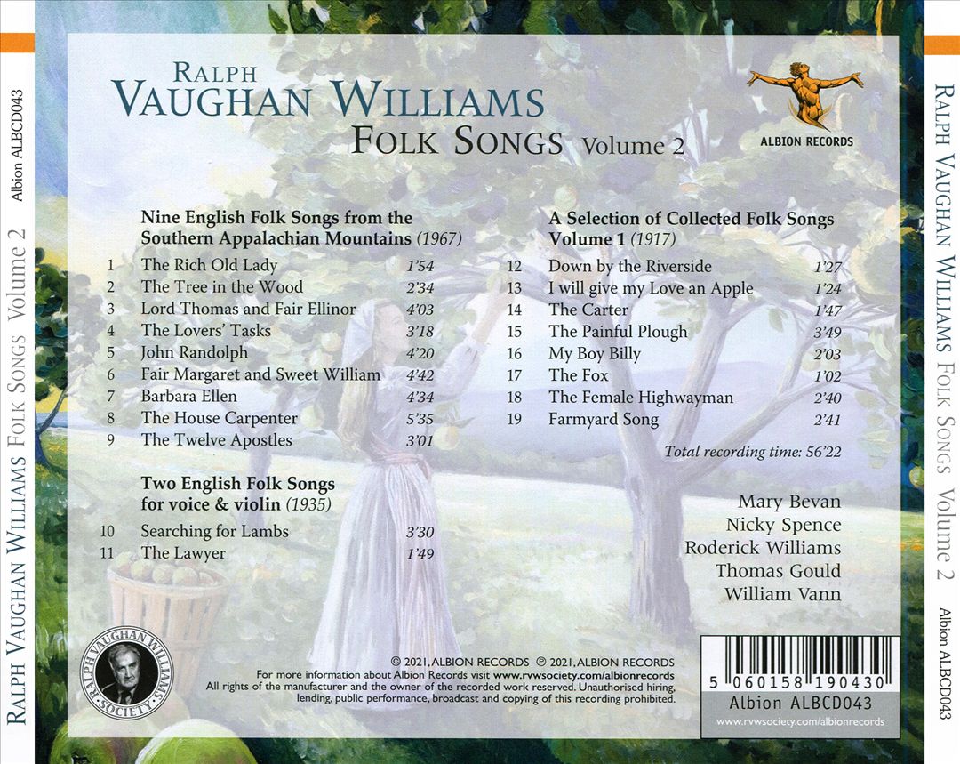 Ralph Vaughan Williams: Folk Songs, Vol. 2 cover art