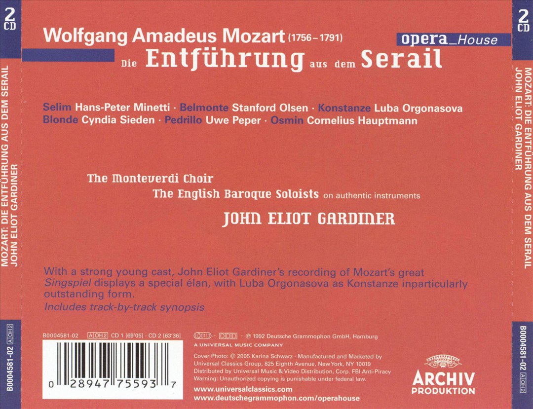 Mozart: Die Entführung aus dem Serail cover art