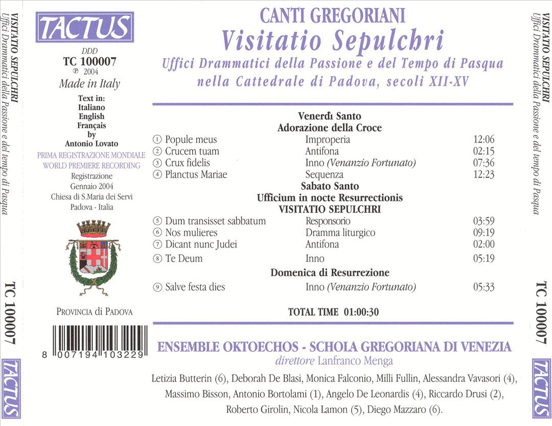 Canti Gregoriani: Visitatio Sepulchri cover art