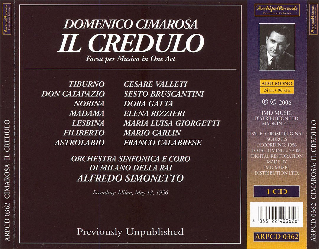 Cimarosa: Il Credulo cover art