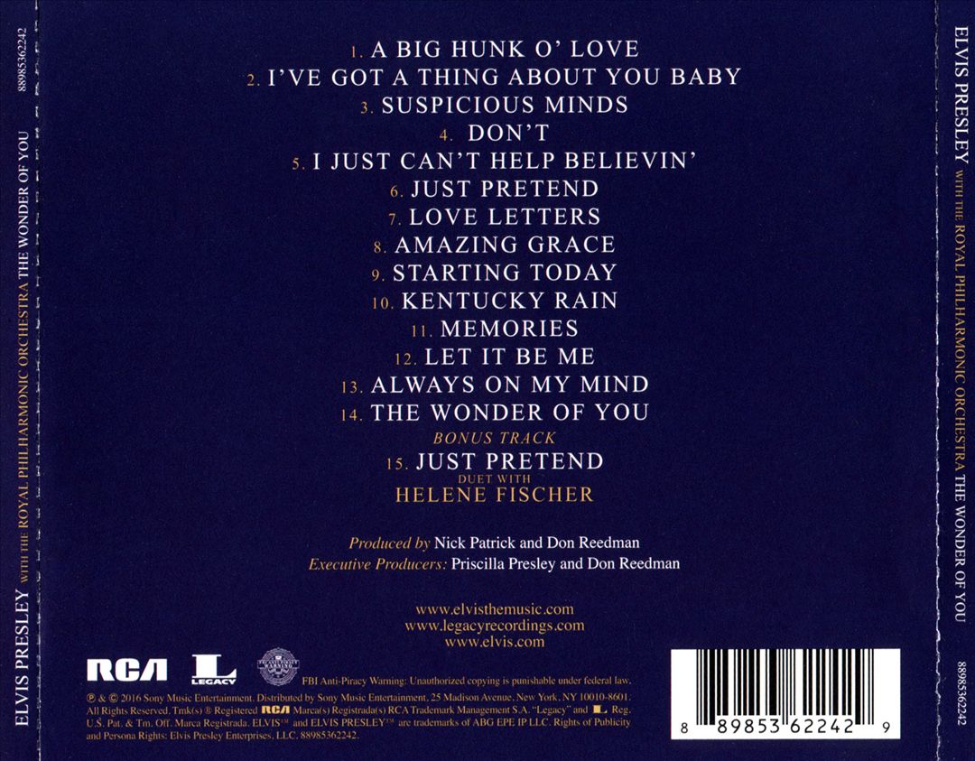 Wonder of You: Elvis Presley with the Royal Philharmonic Orchestra [Bonus Track] cover art