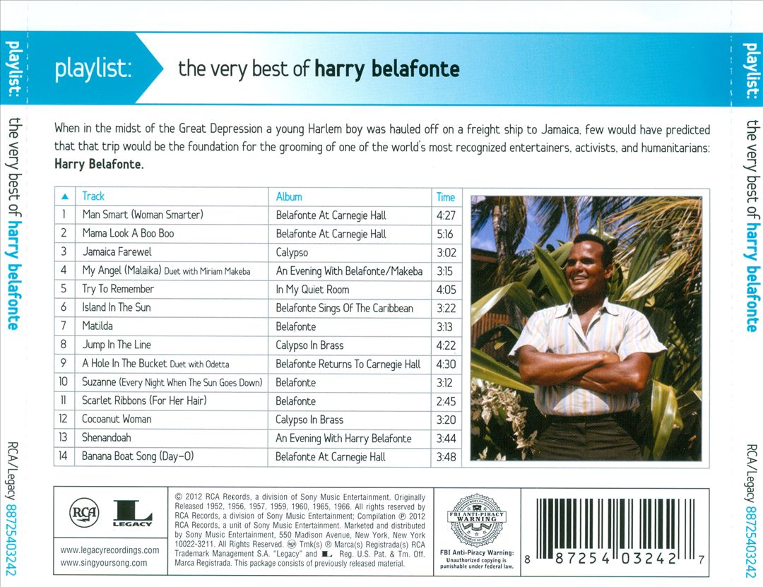 Playlist: The Very Best of Harry Belafonte cover art