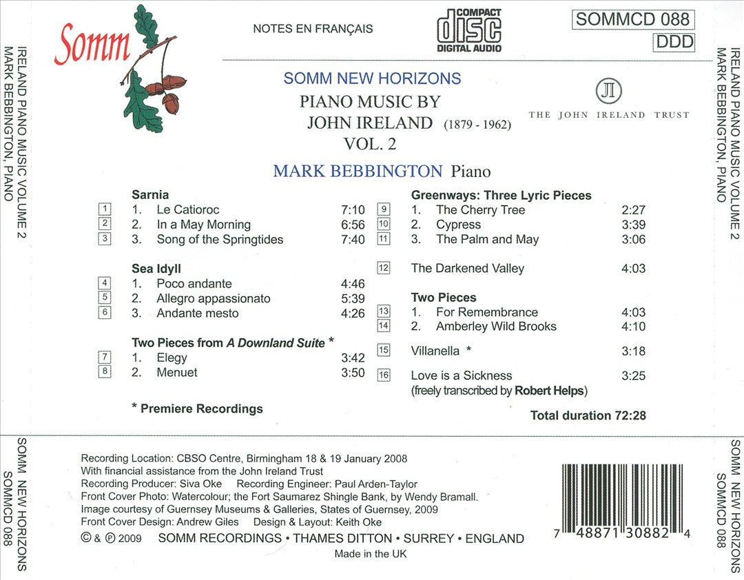Piano Music of John Ireland, Vol. 2 cover art
