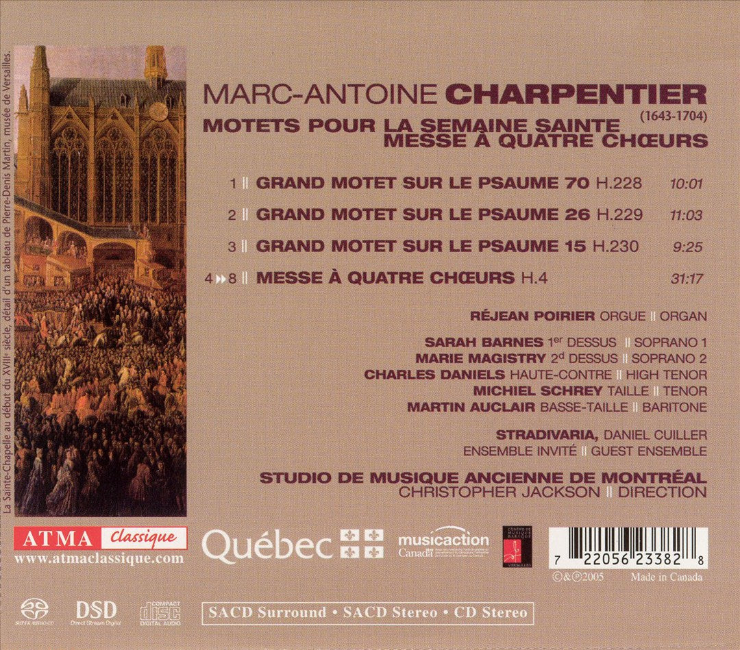 Charpentier: Motets pour la semaine sainte; Messe à quatre choeurs cover art