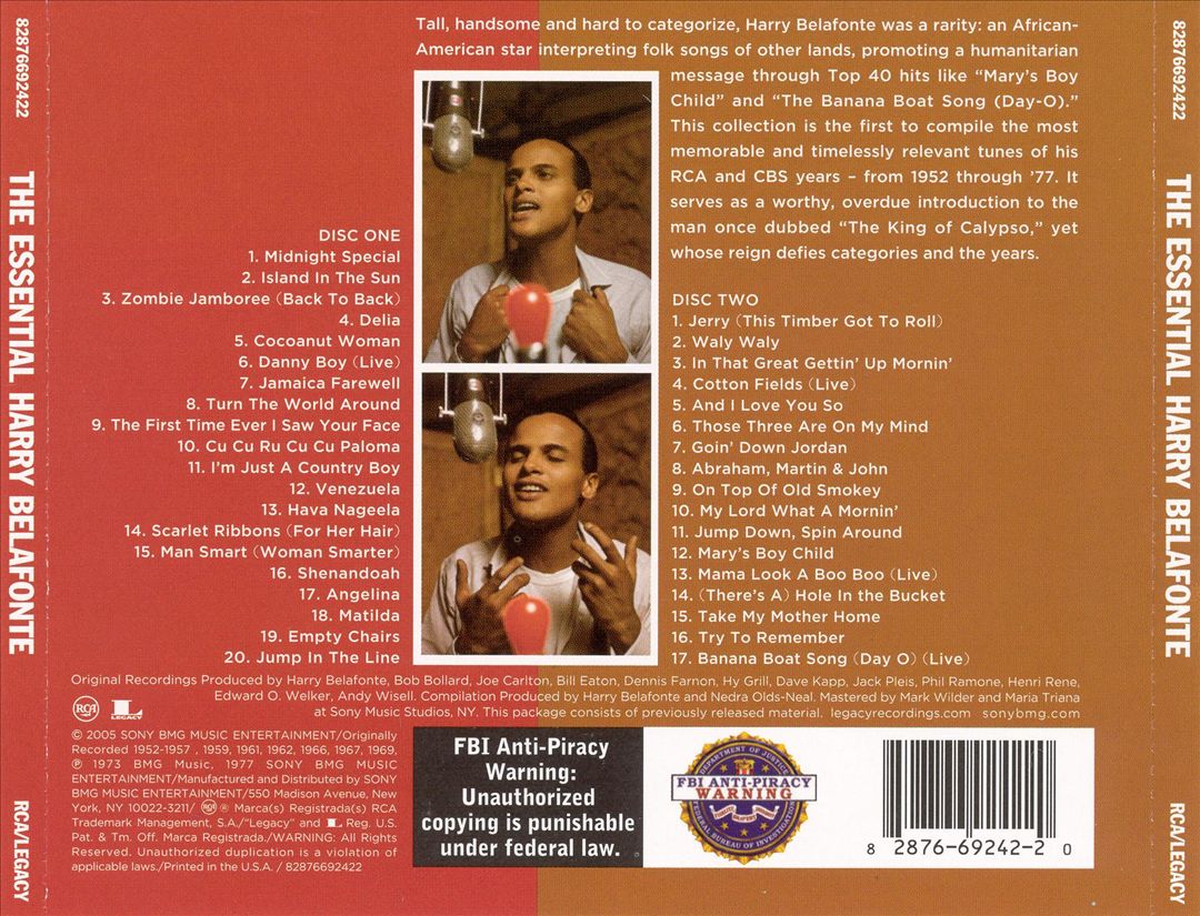 Essential Harry Belafonte cover art