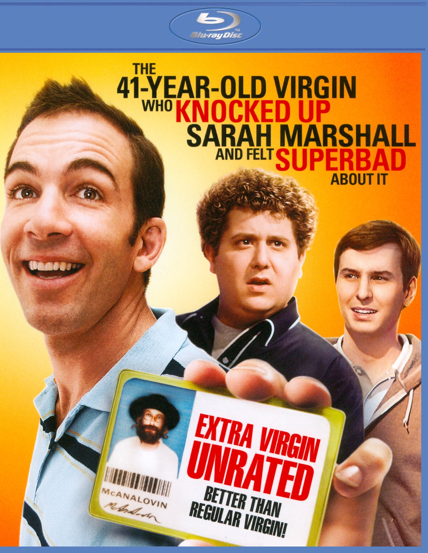 41-Year-Old Virgin Who Knocked Up Sarah Marshall and Felt Superbad About It [Blu-ray] cover art
