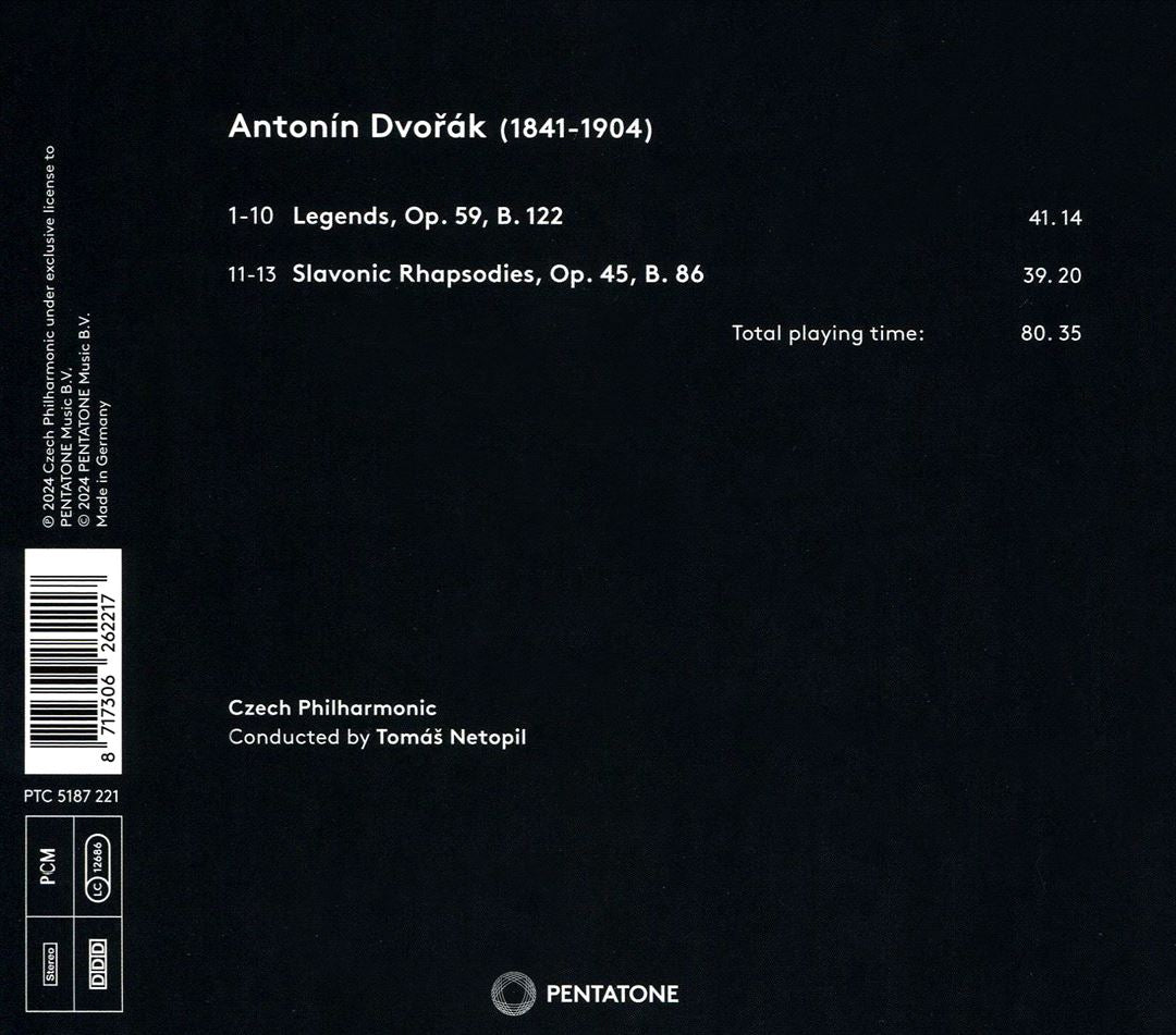 Dvořák: Legends & Rhapsodies cover art