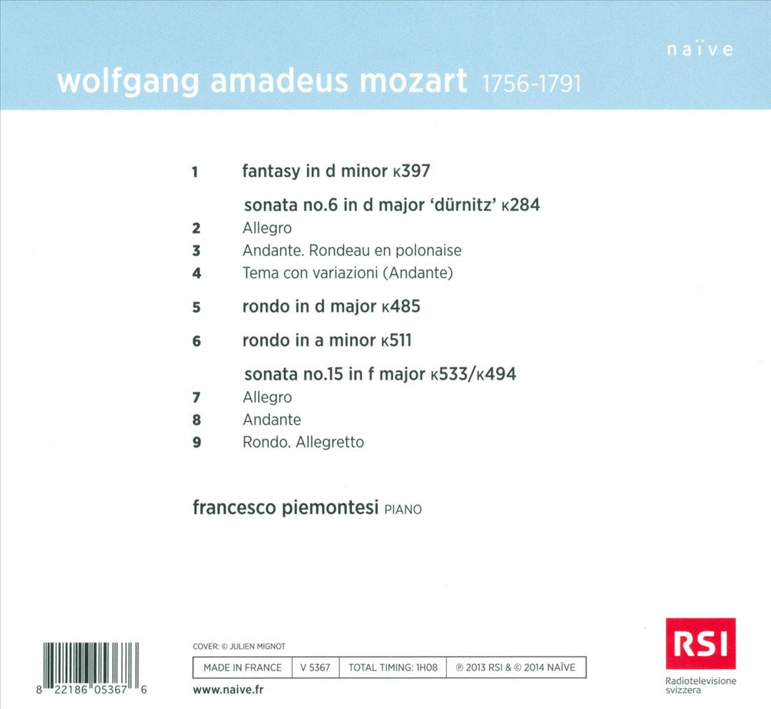 Mozart: Piano Works cover art