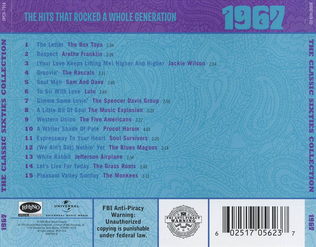 Classic Sixties Collection: 1967 cover art