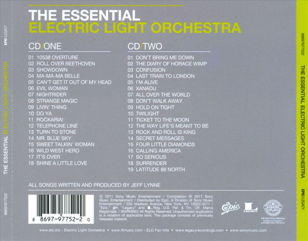 Essential Electric Light Orchestra cover art