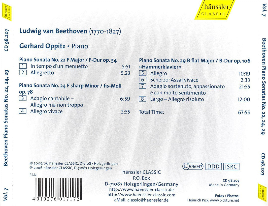 Beethoven: Piano Sonatas Op. 54 & 78 cover art