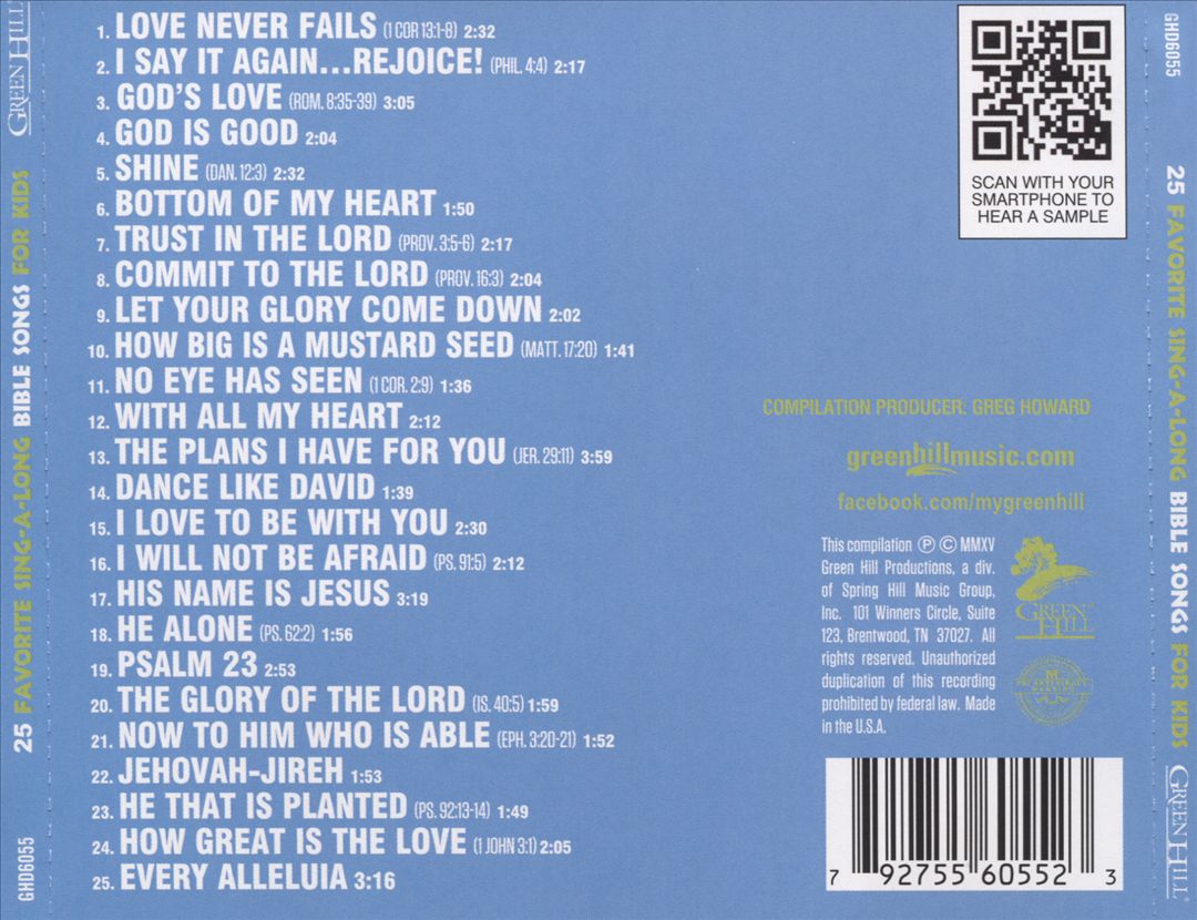 25 Favorite Sing-A-Long Bible Songs for Kids cover art